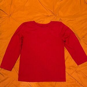 Kids Red Long Sleeve Shirt